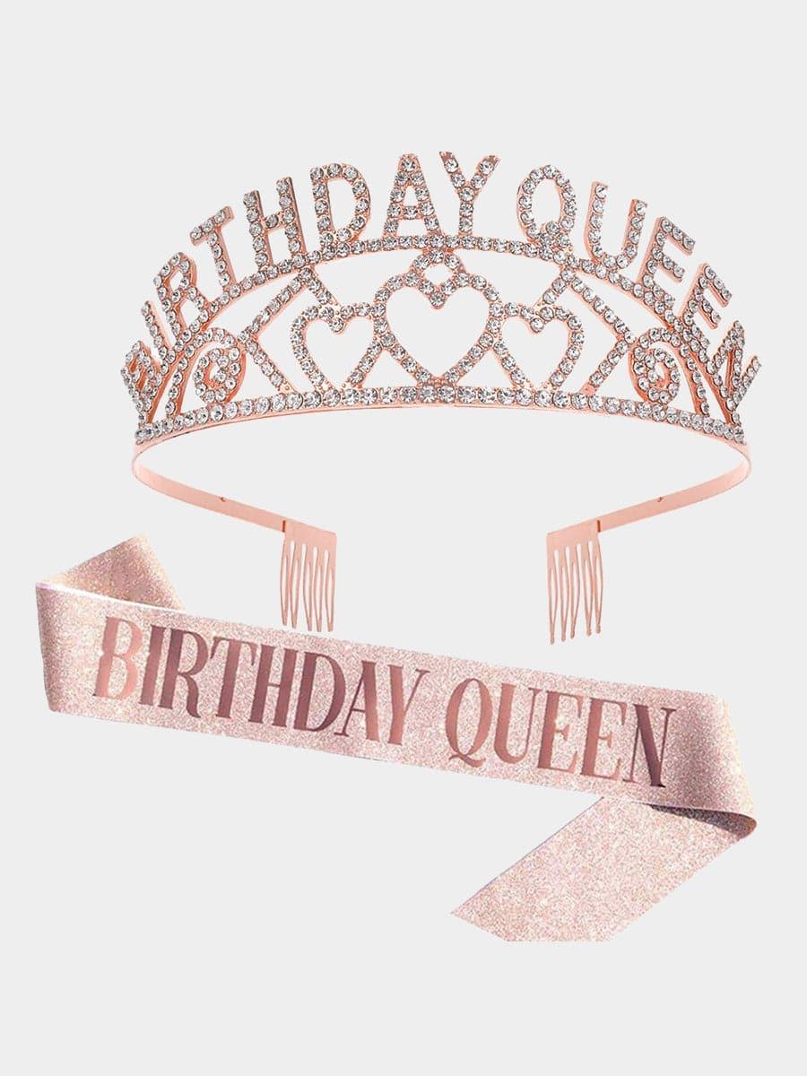 Inlay Stone Birthday Queen Baldric Headpieces