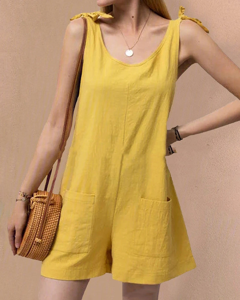 Pocket Shorts Jumpsuits