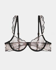 Ruffle Shoulder Strap Bra