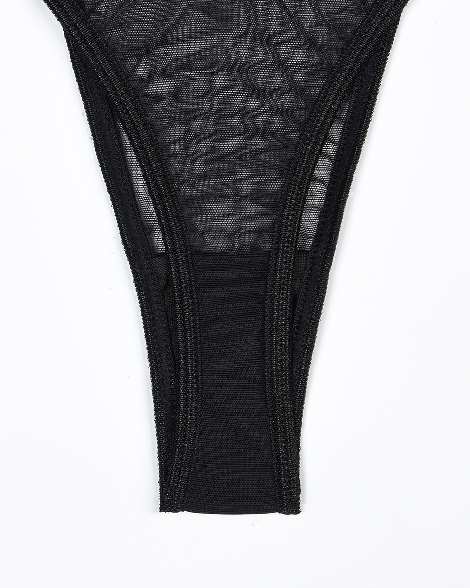 Hot Sheer Mesh Bra and Thong Set