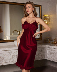 Satin Lace Patchwork Nightdress