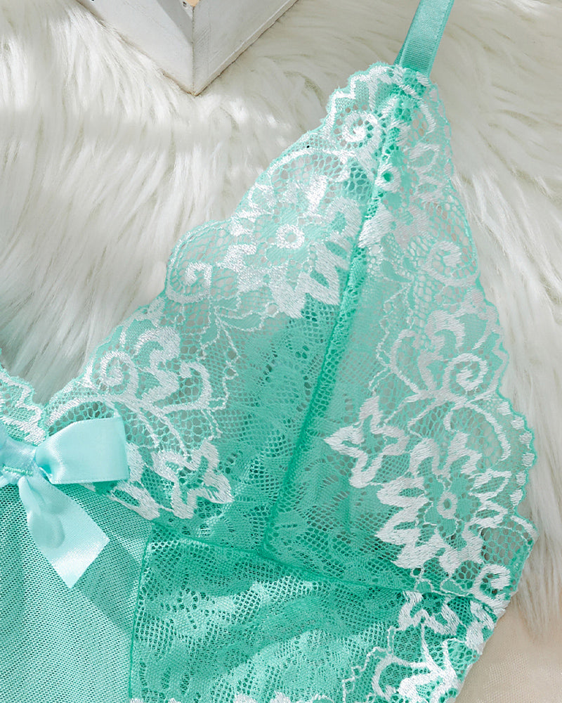 Light Green Asymmetric Babydoll