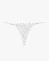 Embroidered Lace Thong