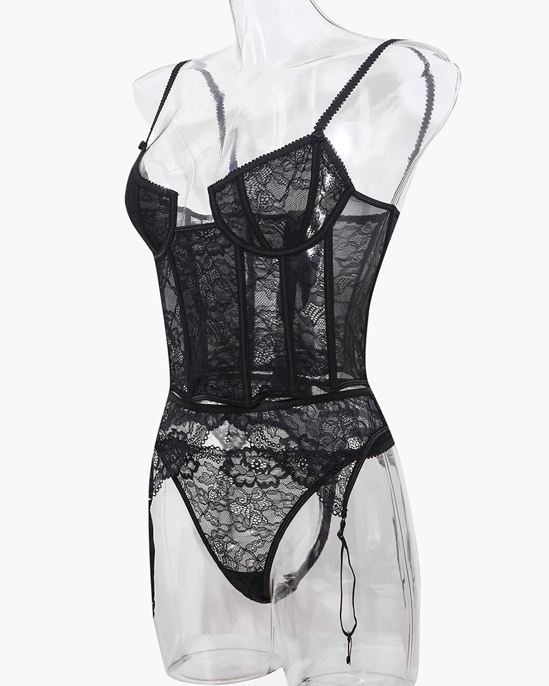 Push Up Corset Bra and Panty Sets