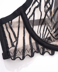 Thin Embroidered Bra