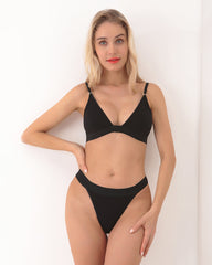Comfortable Triangle Bra Thong Set