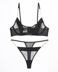 Push Up Chain Bra and Thong Set