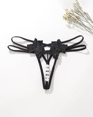 Pearl Lingerie Lace Open Panties G-String