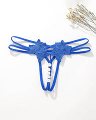 Pearl Lingerie Lace Open Panties G-String