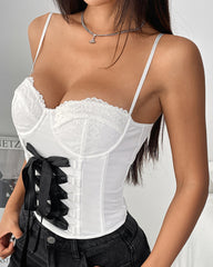 Elegant Front Lace-up Corset Bustier