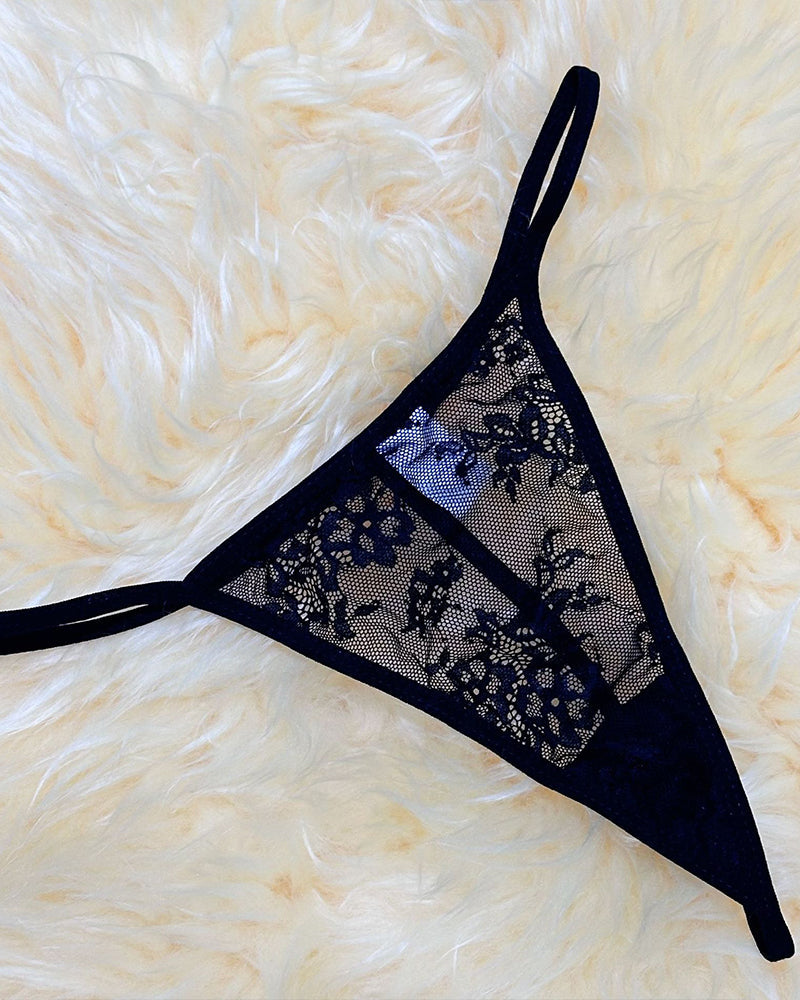 Maid Costume Sheer Lace Patchwork Dress Set