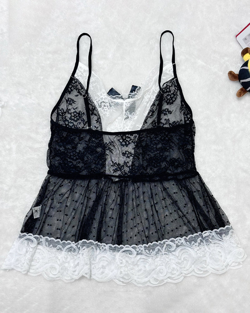 Lace Patchwork Maid Set