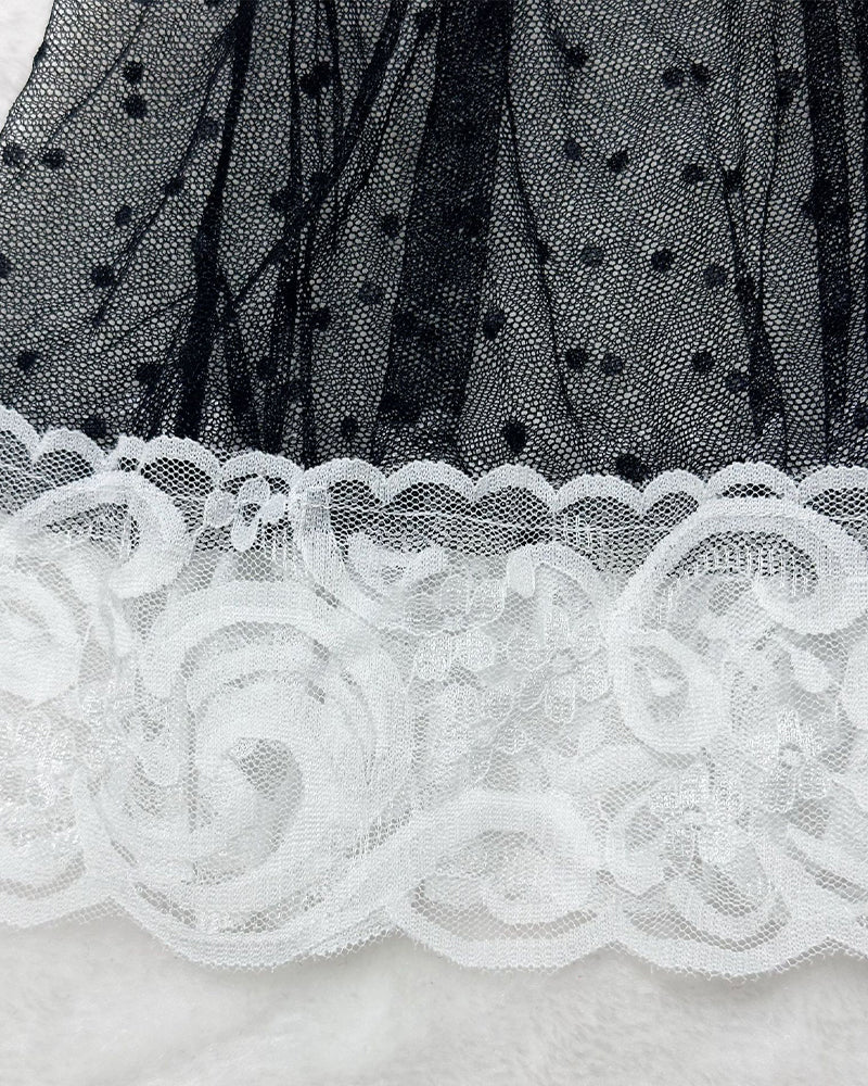 Lace Patchwork Maid Set