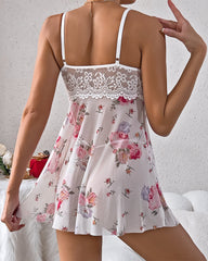 FLingerie Set Cut Out Strappy Babydoll
