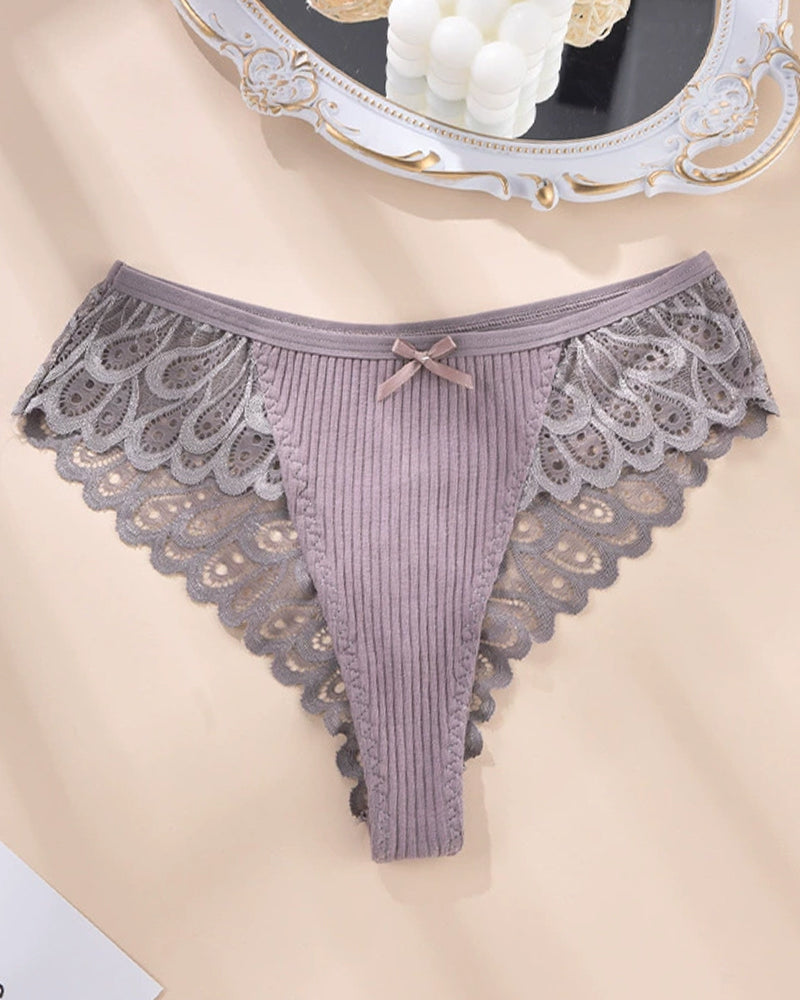 Plus Size Lace Hipster Brief Panty