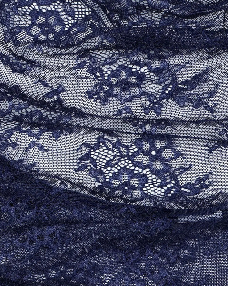 Romantic Lace High Slit Nightgown