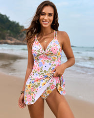 FPrint Side Drawstring Swim Dress