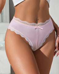 Hipster Lace Trim Seamless Panties