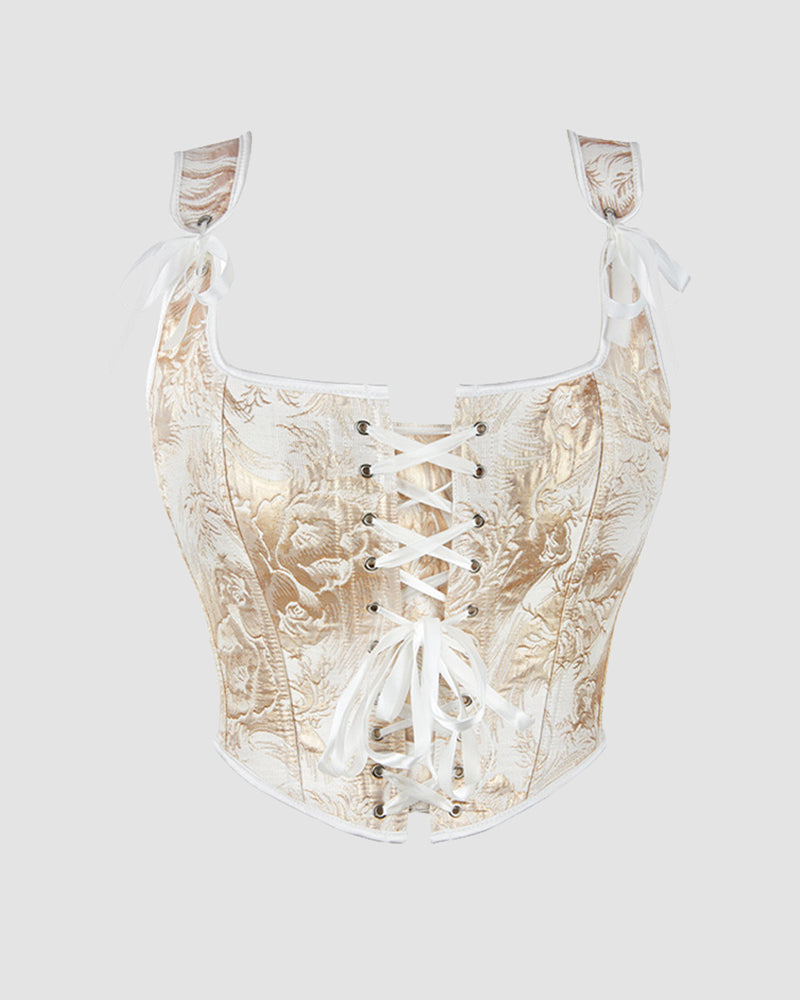 1950s 13 Boned Cotton Golden Corset