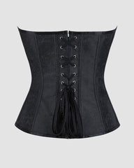 1980s 12 Boned Cotton Gothic Corset