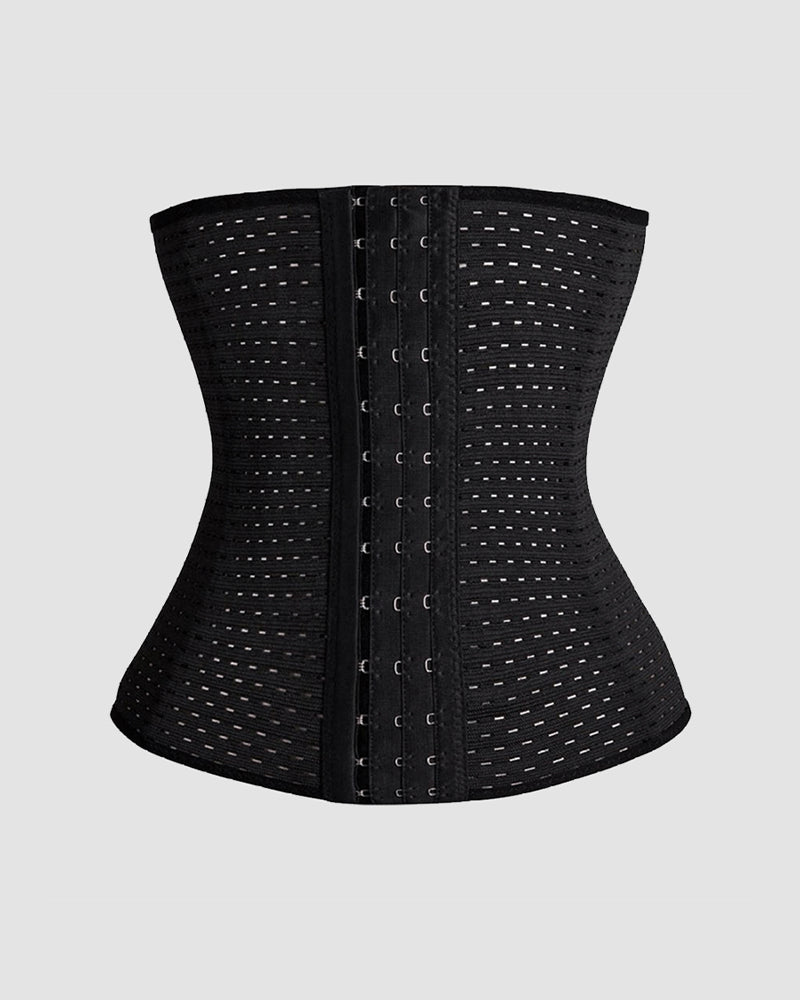 Hollow Plastic Belt Three-Breasted Corset
