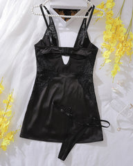 Slim Fit Hollow Strap Nightdress