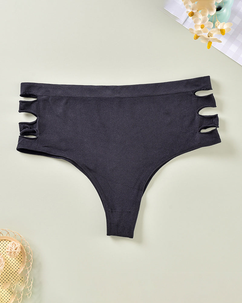 Plus Size High Waist Triangle Panties