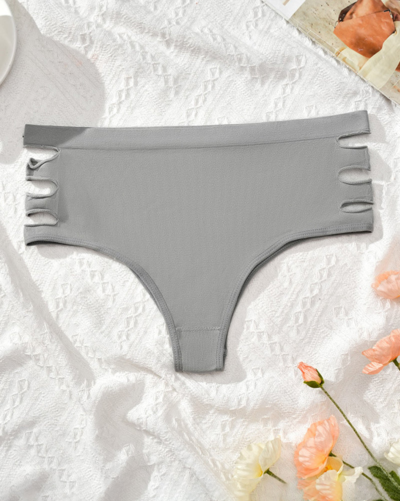 Plus Size High Waist Triangle Panties