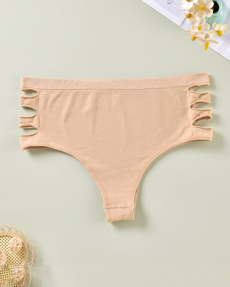 Plus Size High Waist Triangle Panties
