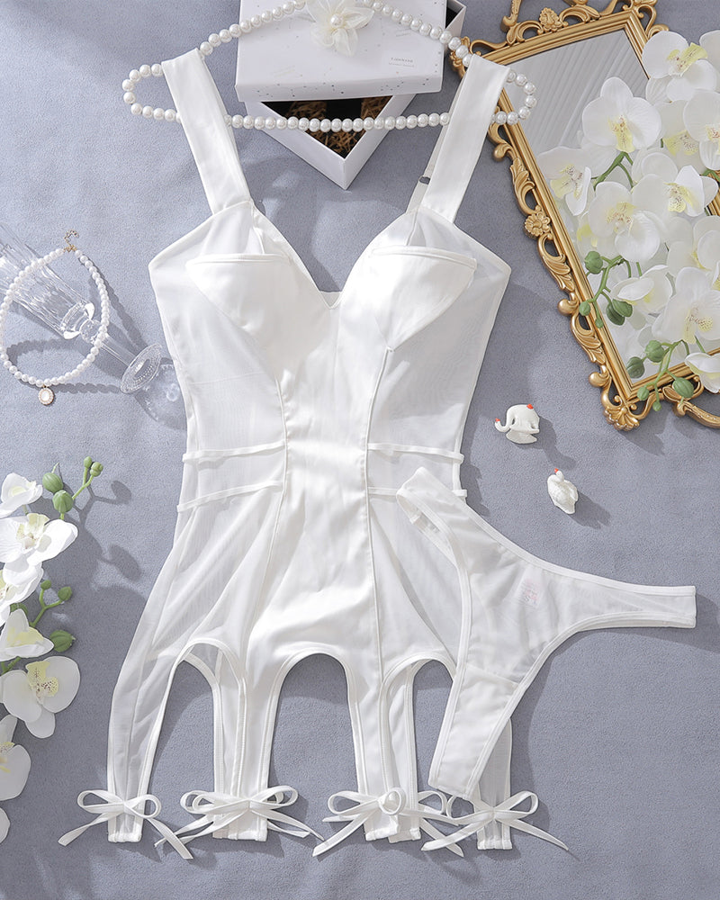 Irregular Bow Hem Mini Dress