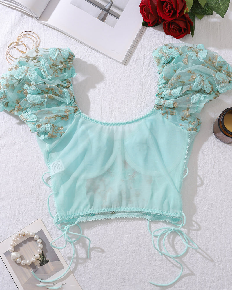 Embroidery 2-Piece Bra Panty Sets