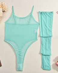 Mesh Sheer Bodysuits with Stockings