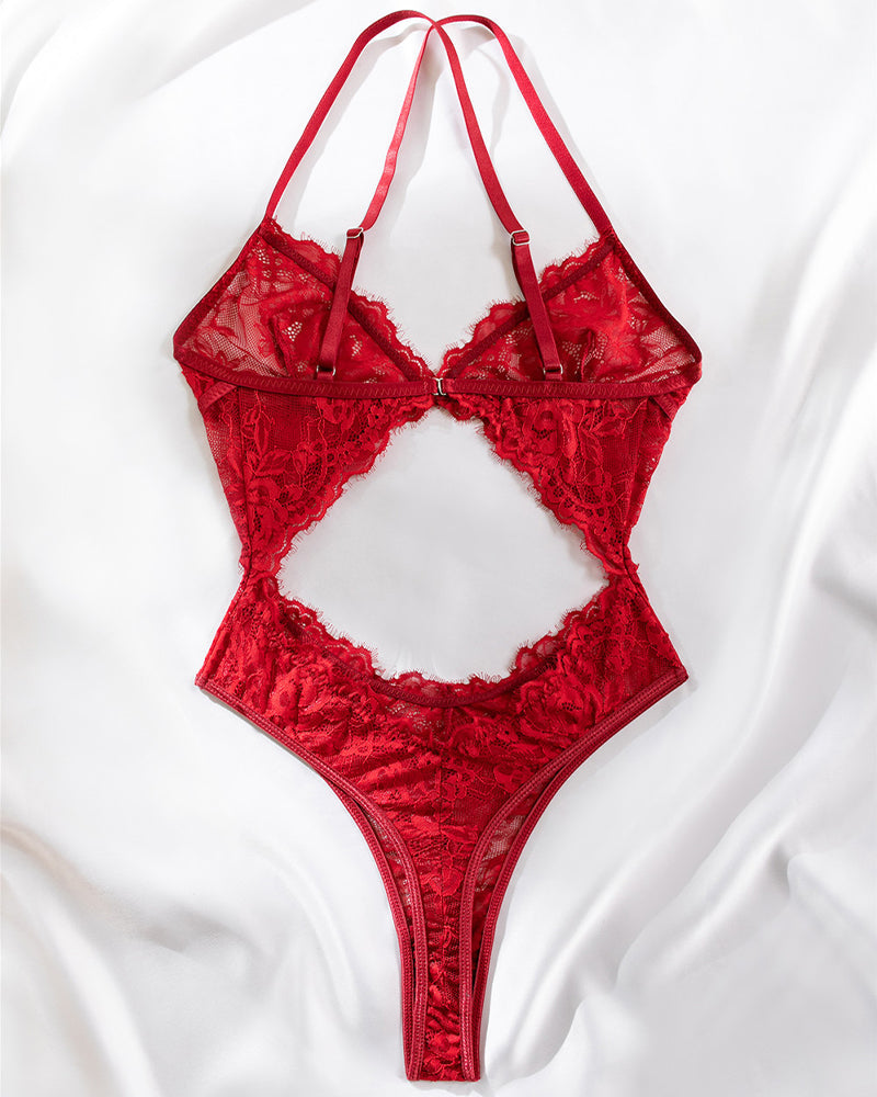 Cross With Backless Hollow Bodysuits