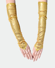 Sequin Fingerless FGloves