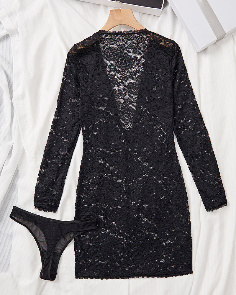 Deep V Slim Chain Nightdress