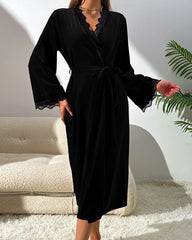 Velvet Belted Robe Velvet Set