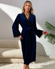 Velvet Belted Robe Velvet Set