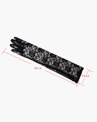 Long Lace Flowers Dressing Gloves