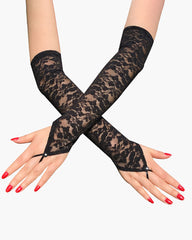 Lace Black Fingerless FGloves