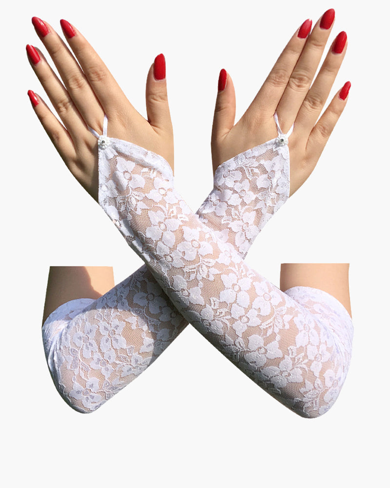 Lace Black Fingerless FGloves