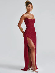 White Lace-up Asymmetric Cocktail Dress