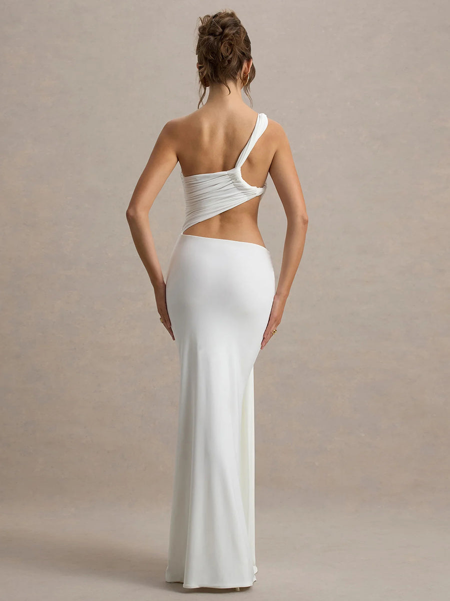 Cutout One Shoulder Prom Dress