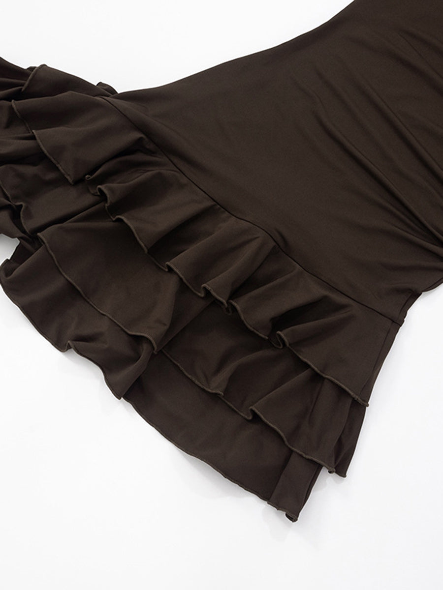 Strapless Ruffled Mini Party Dress