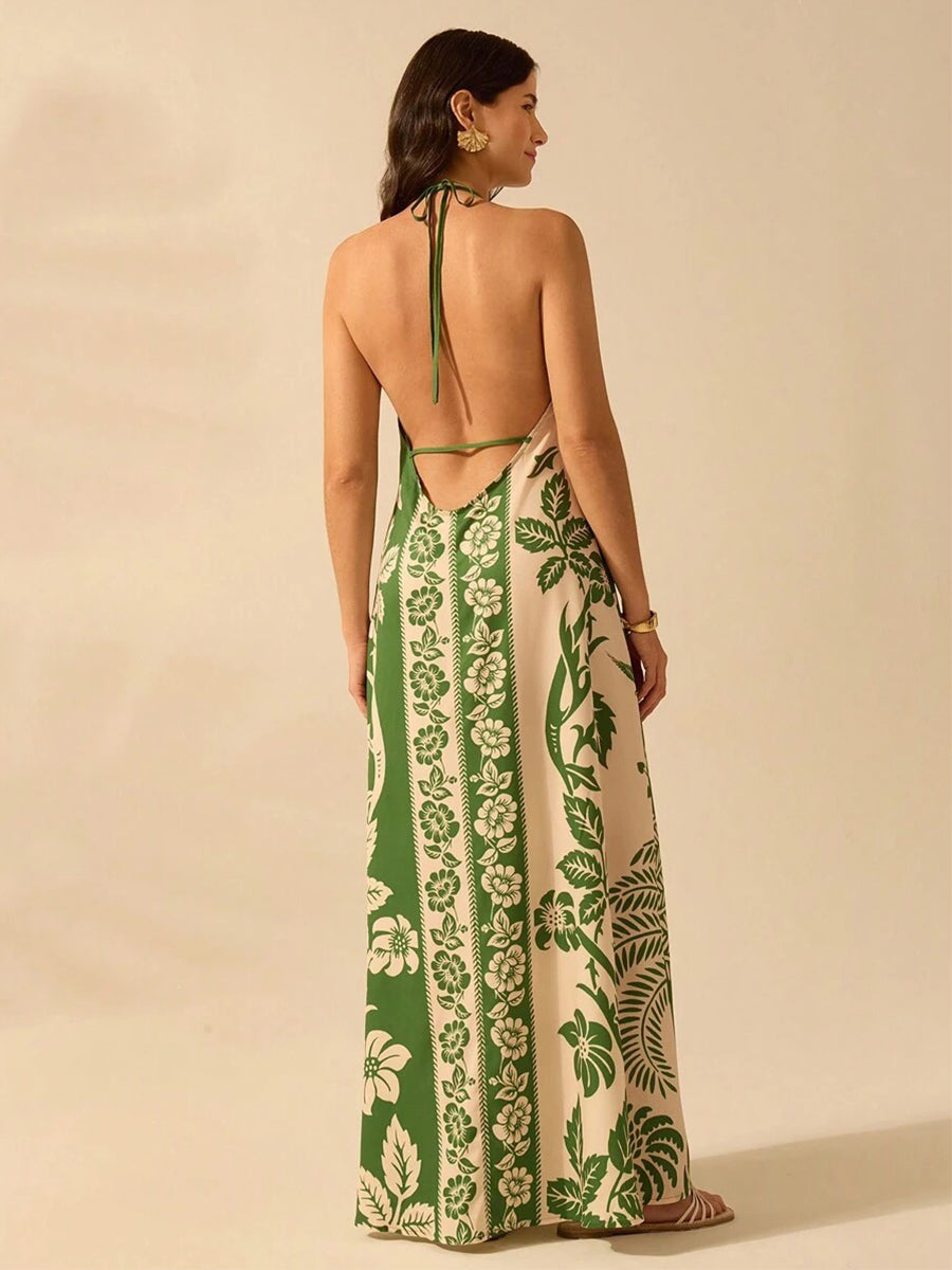 Knot Printed Tribal Resort A-line Dress