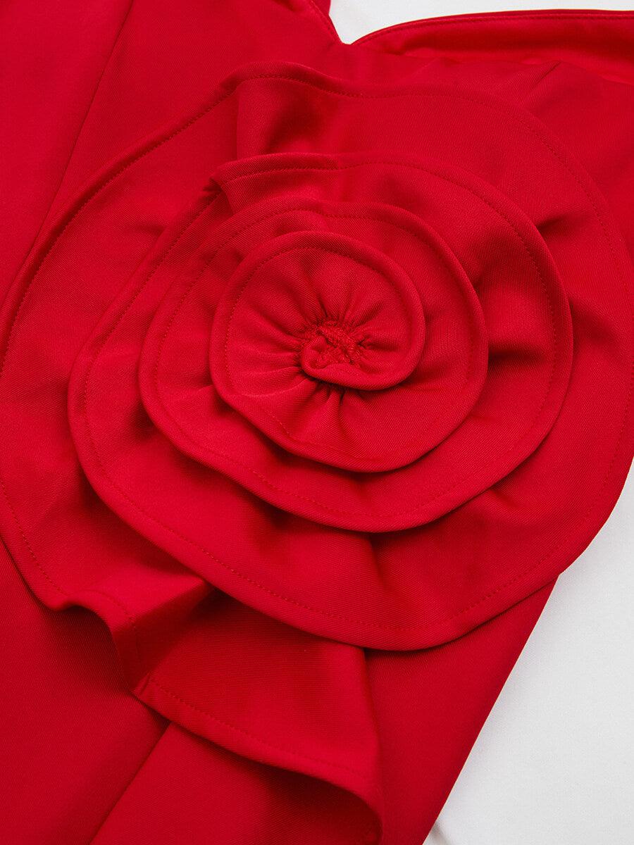 Off Shoulder Ruffled Evening Dress