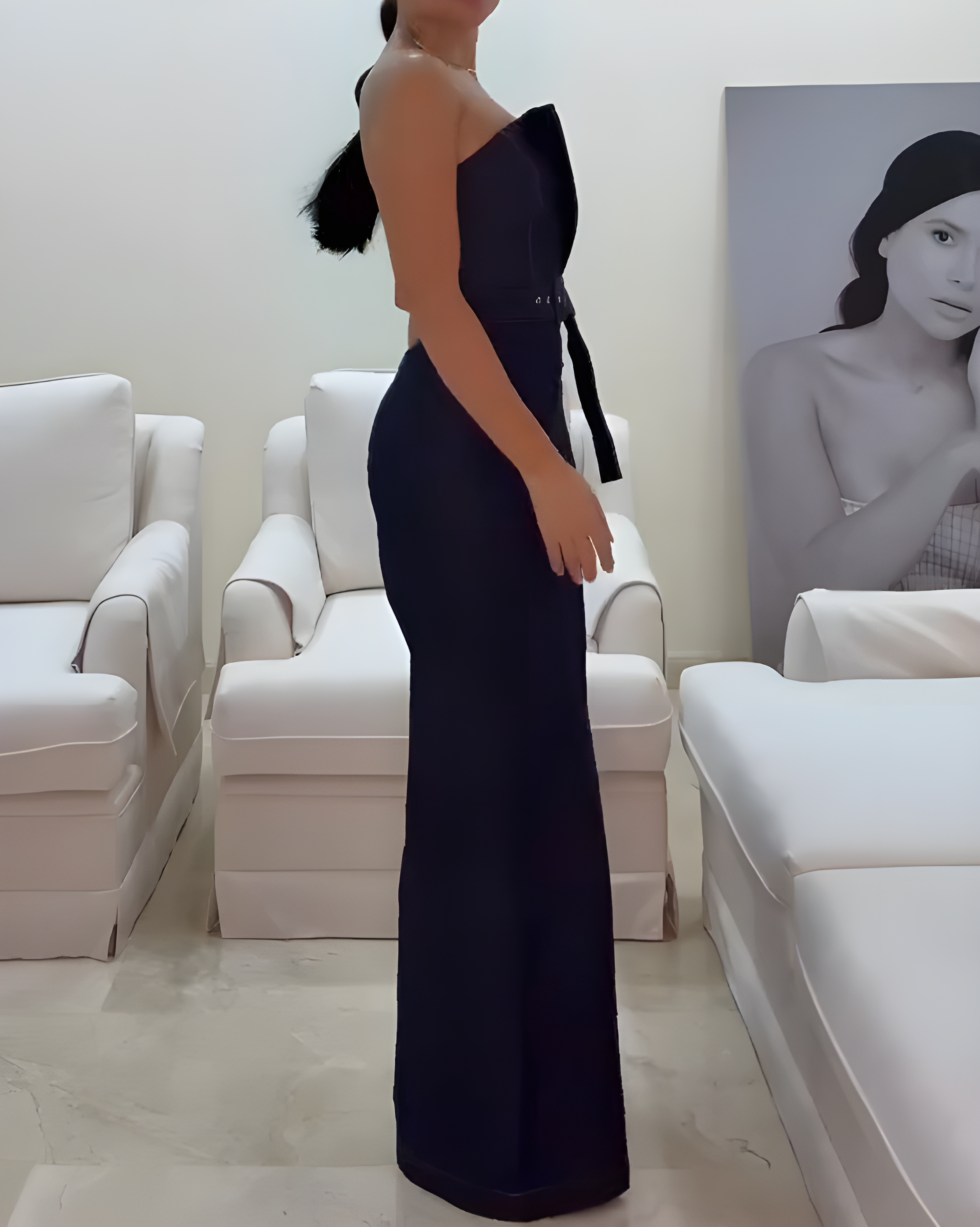 Bandeau Sleeveless Denim Slim Jumpsuit