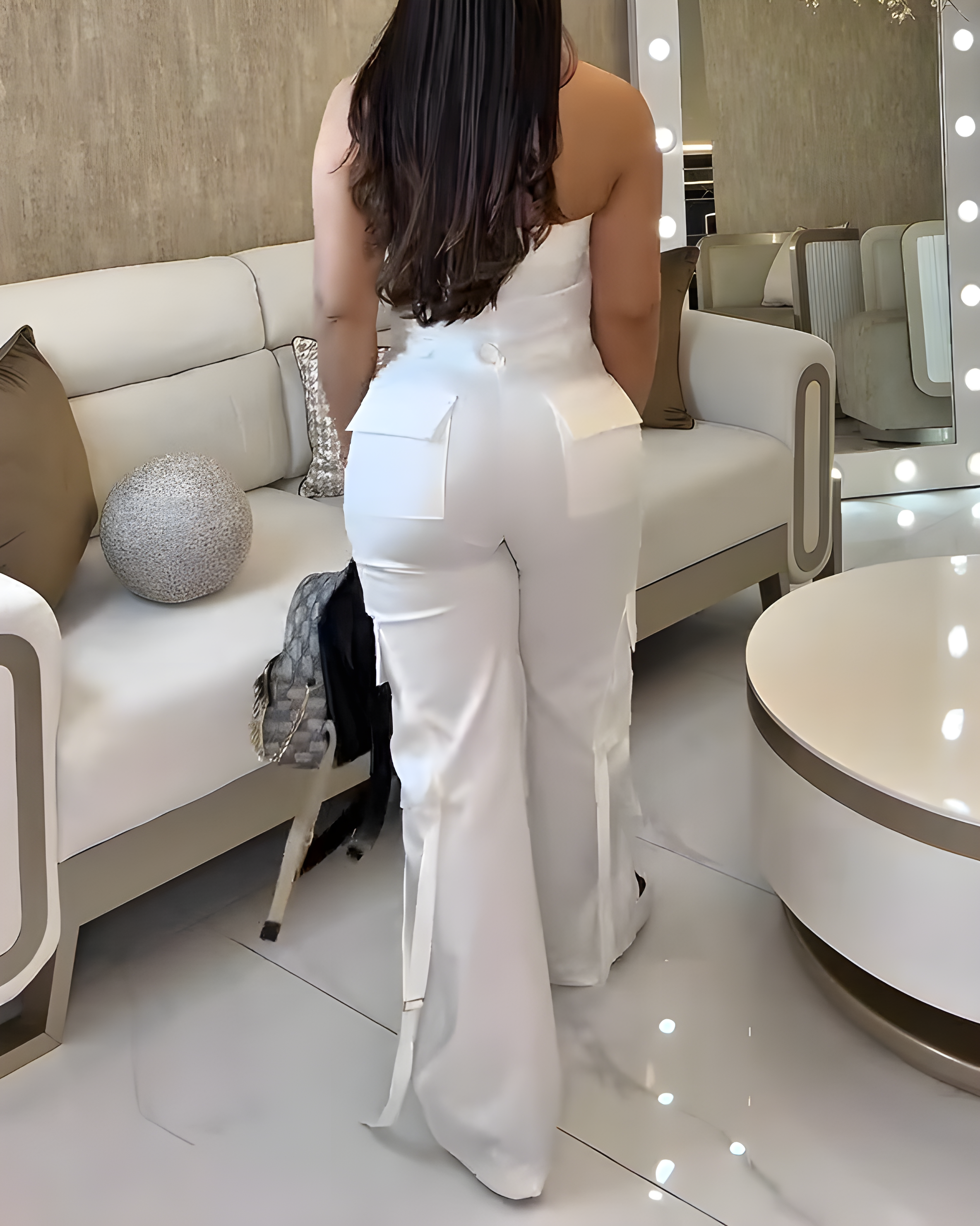 Sleeveless Casual 2-Piece Set