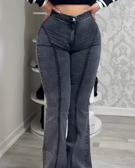 High-Rise Hip-Lifting Skinny Flared Jeans