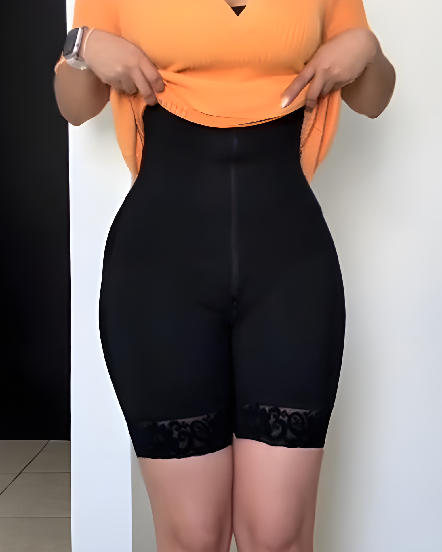 Front Zip Strong Tummy Control Invisible Strap Shapewear