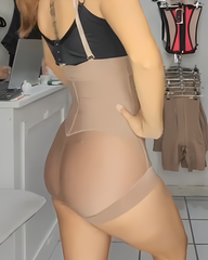 Strapless Front Zip Slimming Thong Body Shaper